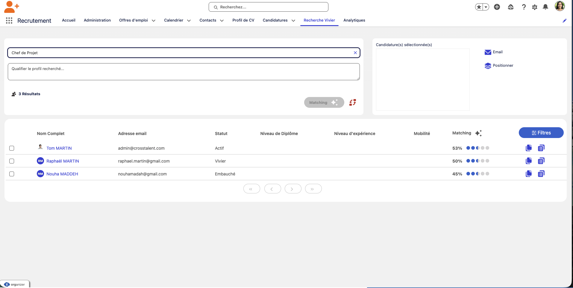 Crosstalent, capture d